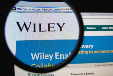 Skjerm med Wiley-logo