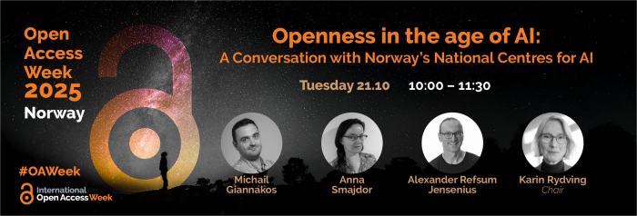 Illustrasjon av sesjonen med informasjon om tid og innledere