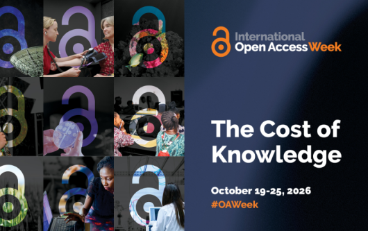 Illustrasjonsbilde for Open Access Week 2026 med emne og tidspunkt